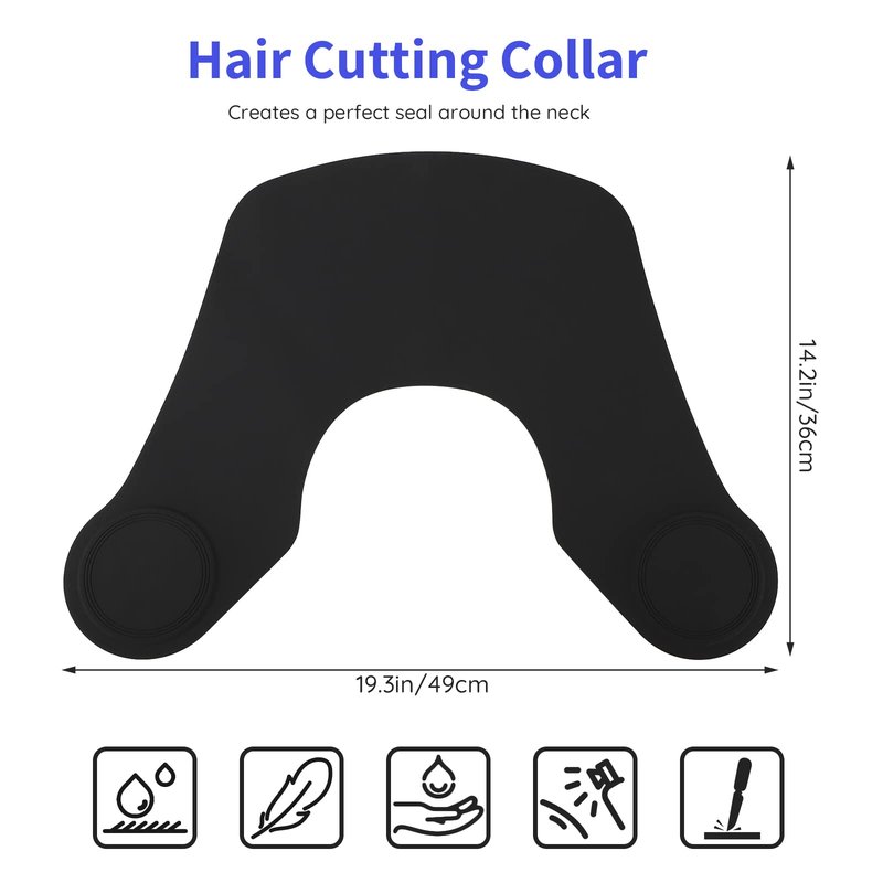 Segbeauty Hair Cutting Collar - Professional Barber Neck Collar for Hairdressing and Stylist - Black
