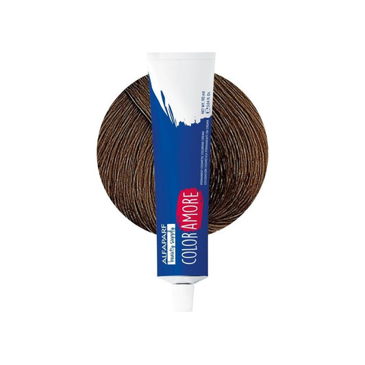 ALFAPARF MILANO Color Amore Permanent Hair Color Cream 90ml, Professional Hair Dye, Low Ammonia Formula, Long Lasting Color, Gray Coverage, Shade 7 Medium Natural Blonde