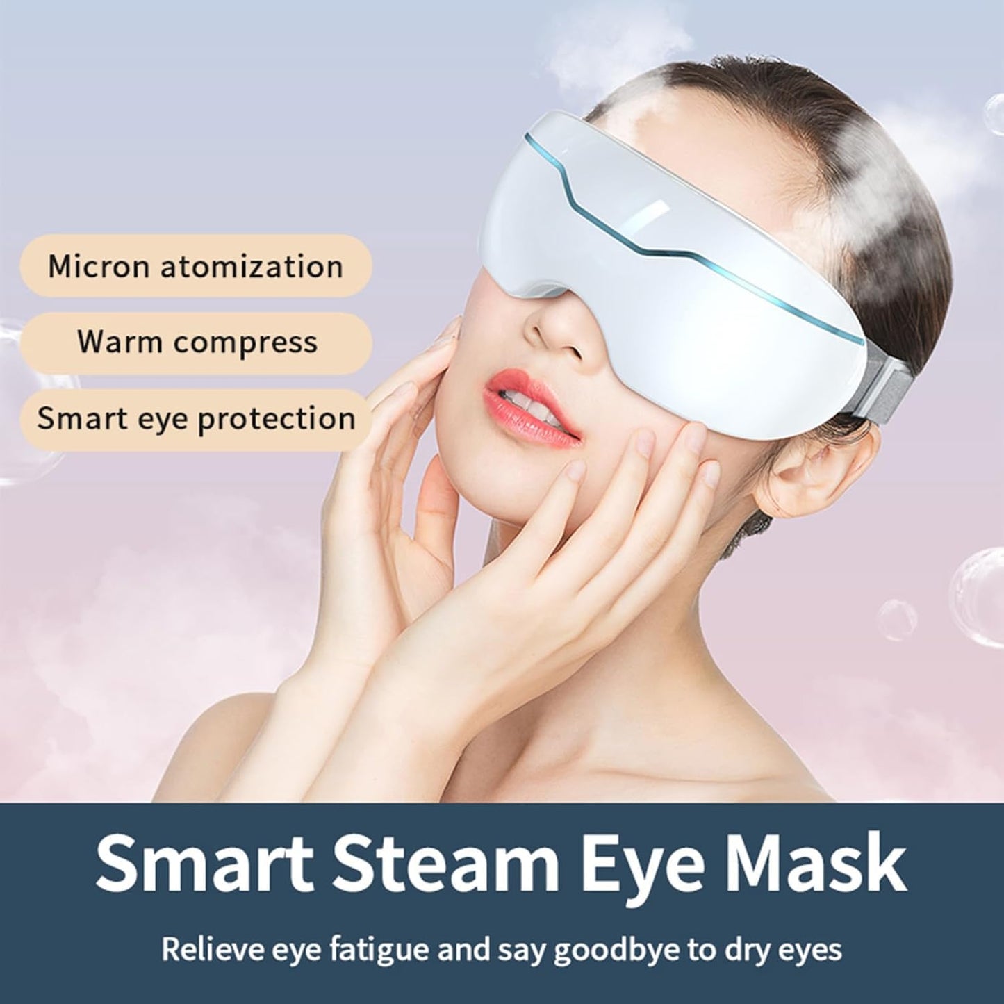 Steam Therapy Mask - Adjustable Hot & Cold Eye Steamer for Dry Eyes | Nano Mist, Relieves Puffiness & Dark Circles