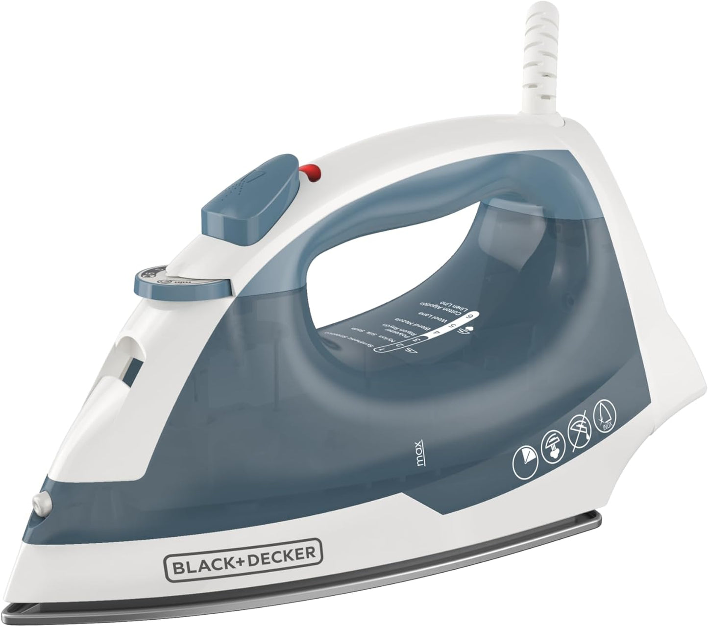 BLACK+DECKER Easy Steam Compact Iron - Lightweight, Nonstick Plate, 1200 Watts | Automatic Shutoff