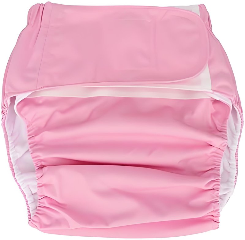 Dioche Soft Adult Swim Cloth Diaper Cover, Reusable Elderly Incontinence Nappies Underwear with Maximum Absorbency for Men or Women, Waist: 19.7-49.9inch(Pink)