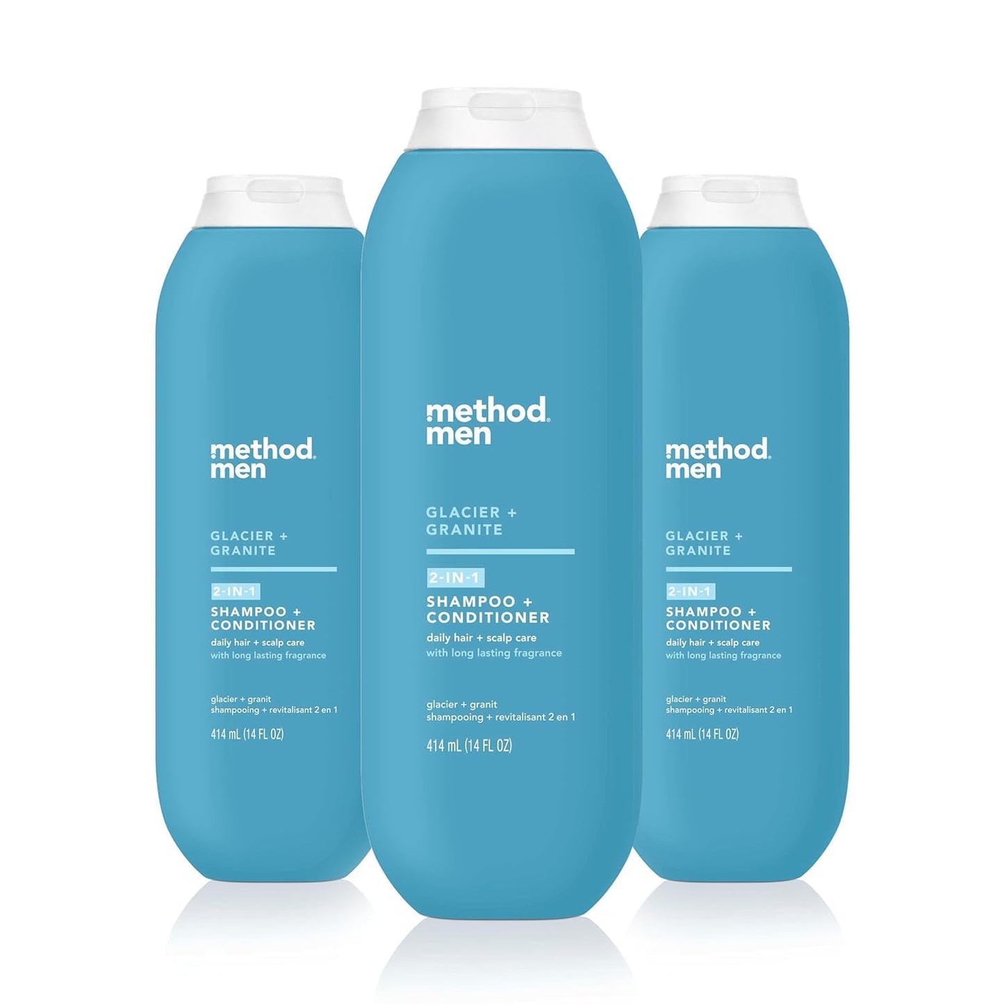 2-in-1 Shampoo and Conditioner for Men - Sea + Surf Formula with Argan & Jojoba Oil | 14 oz, Pack of 3