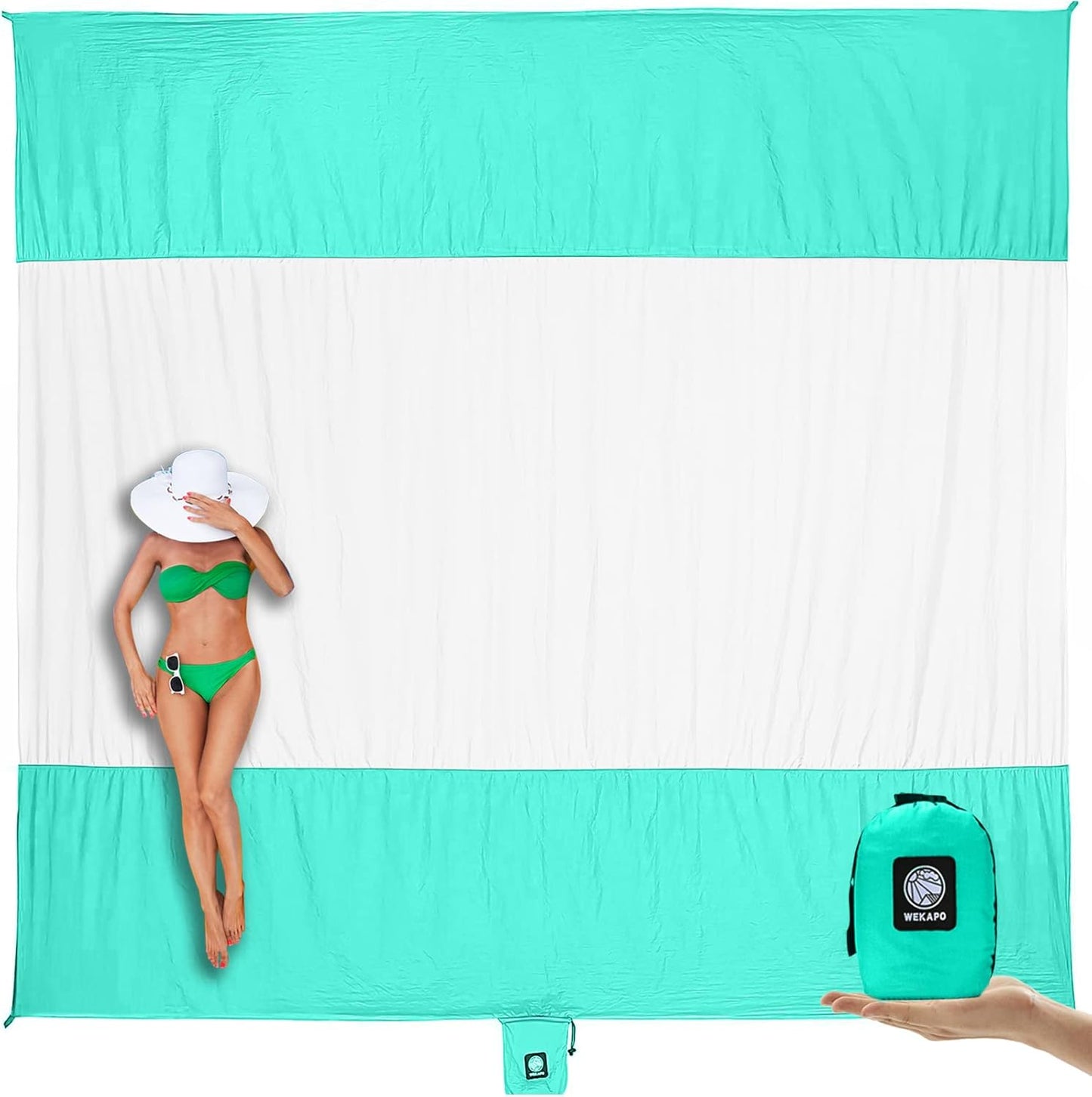 Beach Blanket - Sandproof Waterproof Extra Large Mat | Quick Drying for Vacation, Picnic & Camping