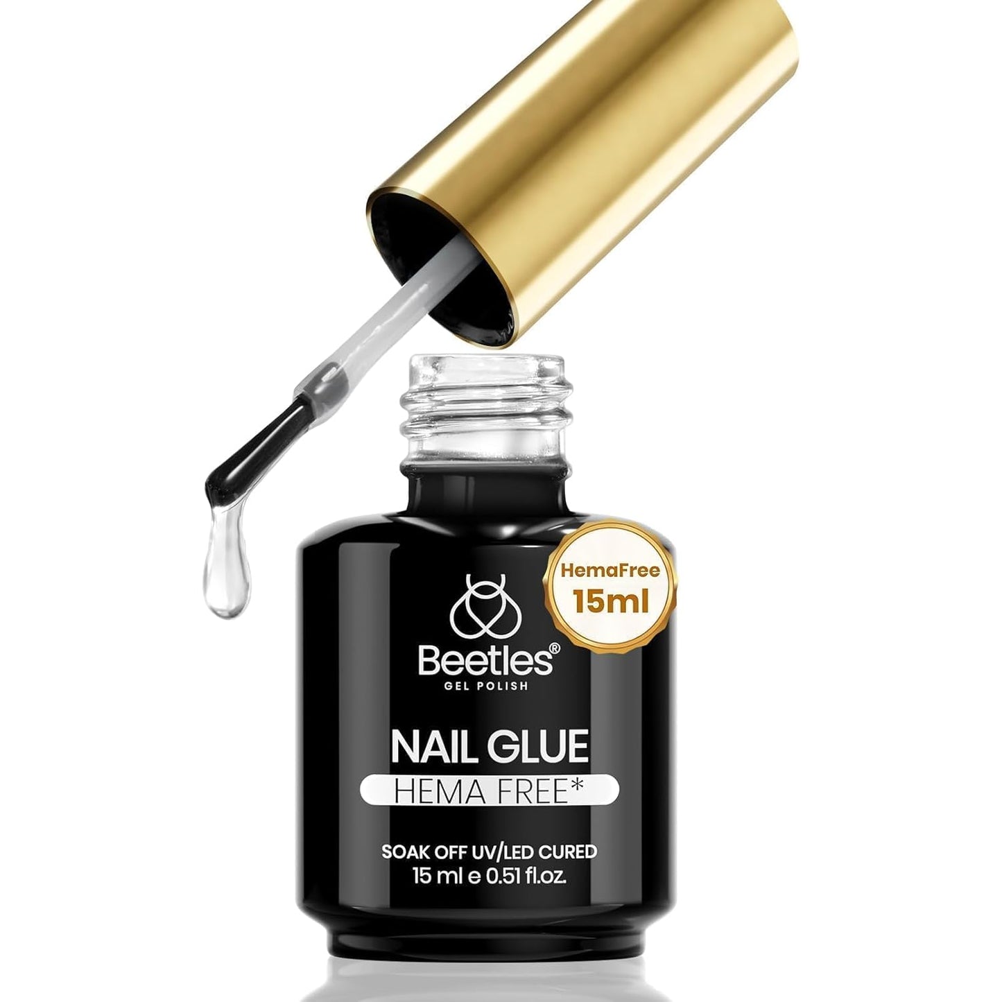 Beetles Gel Nail Tips - Easy Nail Extensions with 12 Sizes | Short Almond Half Matte Full Cover 504Pcs