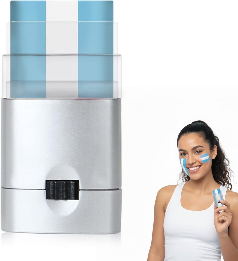 Patriotic Face Paint Sticks - Argentina Flag Colors | White & Light Blue Makeup for Sports Fans
