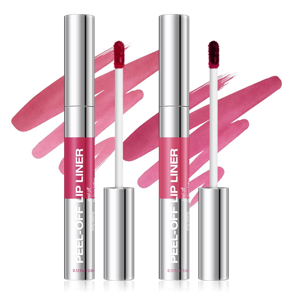 Matte Liquid Lip Gloss Stain Set - Long Lasting Waterproof Lipstick | Wine Red & Brown, 2 Pcs