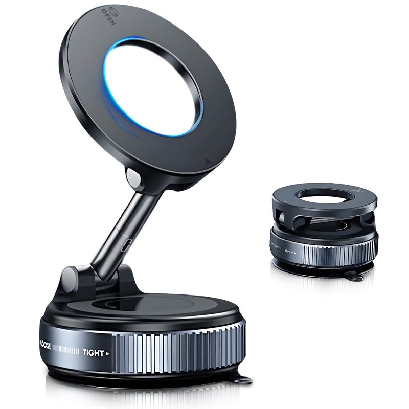 ELESULTRA Magnetic Phone Holder for Car - Suction Cup Phone Mount for Magsafe, Universal 360° Dashboard Phone Holder Vacuum Cell Phone Holders for Your Car/Gym/Mirror Car Mount for iPhone & Android