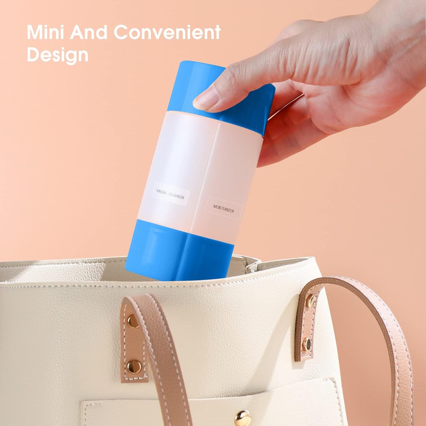 Travel Bottle - TSA Approved 4-in-1 Leak-Proof Design | 4 x 60ml/2oz with Labels for Travel, Gym, Camping (Blue)