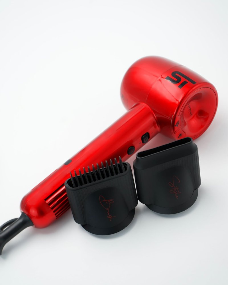 Supreme Trimmer Hair Dryer Negative Ion 110,000 RPM | Fast Drying & Low Noise Blow Dryer 1400W Brushless Motor | Magnetic Attachments, 3 Heat & 3 Speed Settings + Cool Shot | SHD347