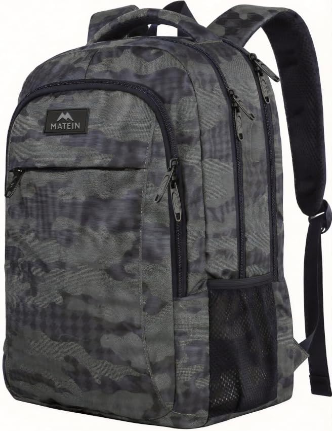 MATEIN Travel Laptop Backpack - Anti-Theft Water-Resistant Bag for 15.6" Laptops | Grey