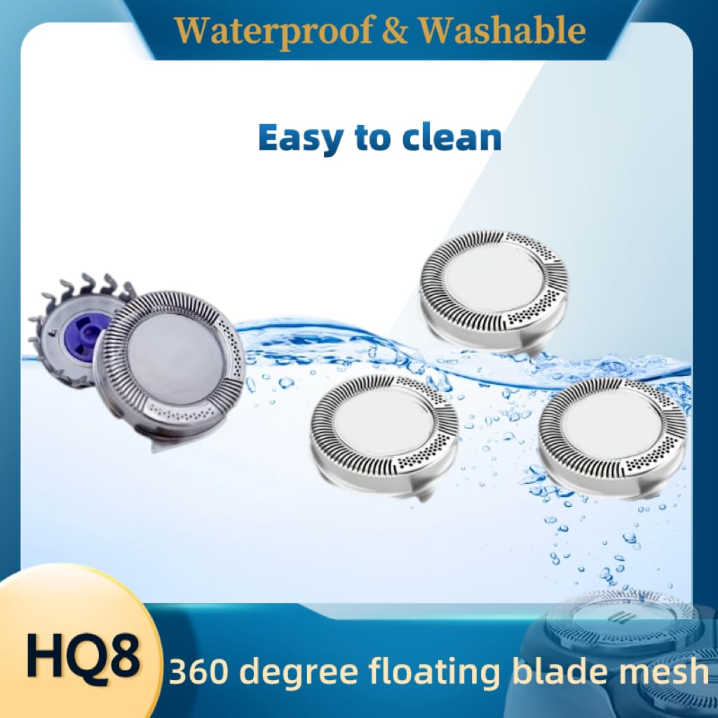 3Pack Electric Shaver Blades Fit for s Norelco, HQ8 Shaver Heads for Shaver 7310XL 7340xl 7325XL AT811 AT830, High Precision Cutting System for Comfortable shaving,Painless & Cleaner Shave