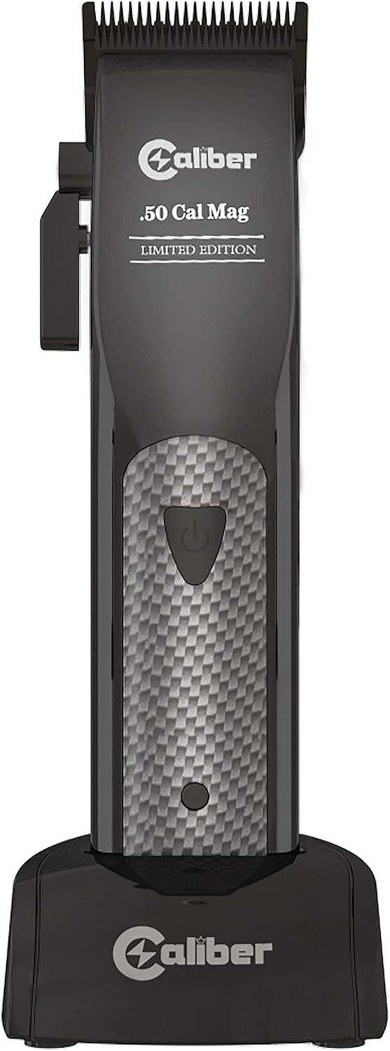 Caliber Pro .50 Cal Clipper - Rechargeable Hair Grooming Tool | Ultra Low Noise, 8+ Hours Power, Easy Zero Gap Cut - Black