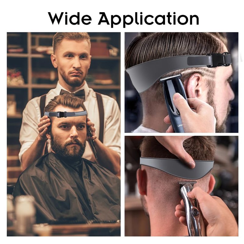 Adjustable Self Haircut Fade Tool, Hands-Free Hair Trimming Guide, Easy Use Tool Soft Portable, Self Haircut Kit for Men, Neckline Shaver Guide,DIY Self Haircut Tool