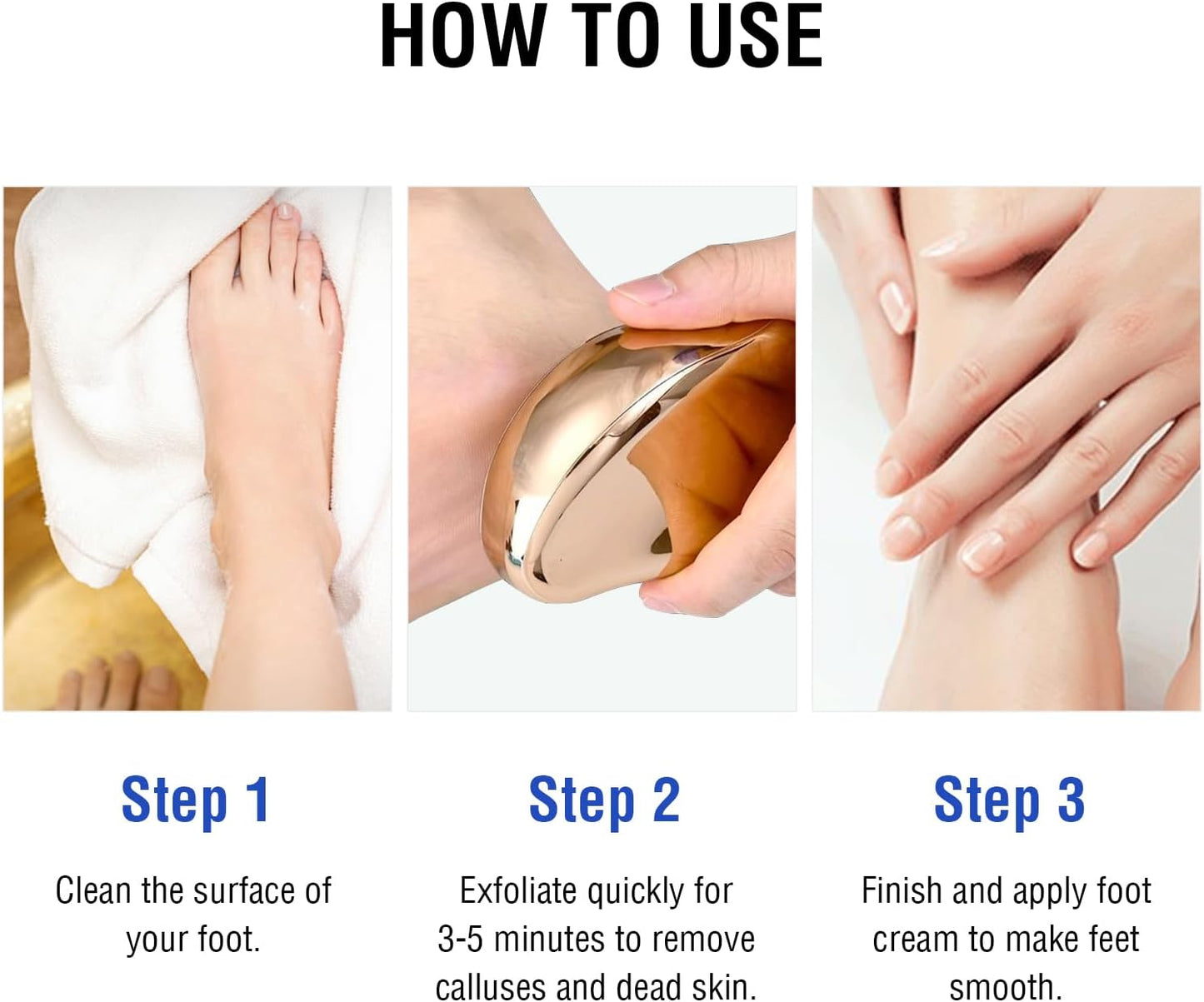 Glass Foot File Callus Remover - Nano Glass Heel Scraper for Smooth Feet | Pedicure Tool for Dead Skin Removal