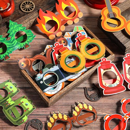 32 Pcs Camping Paper Glasses - Fun Party Favors for Outdoor Events