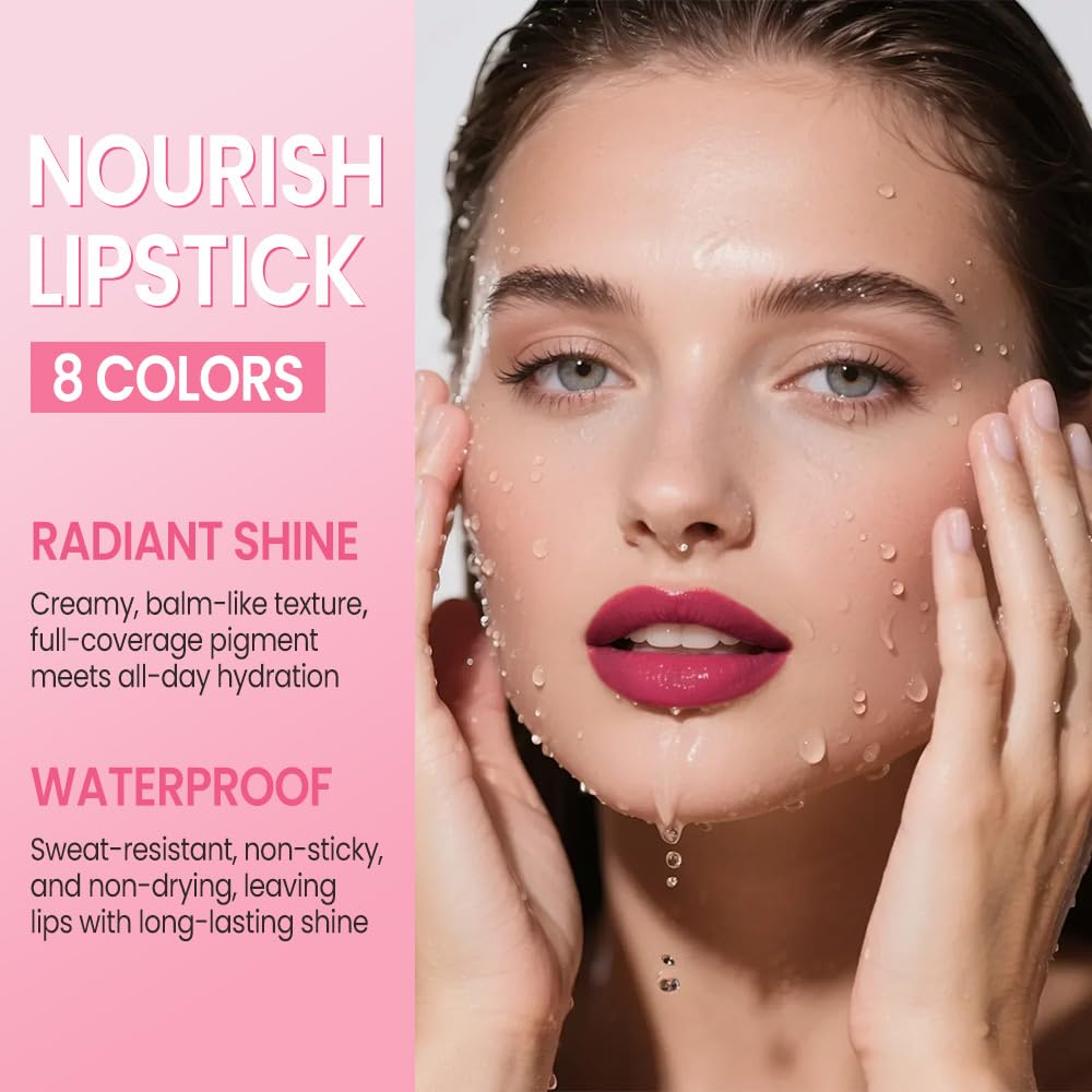 HHLTOH Honey Lipstick Tinted Lip Balm - Matte Tint Cream Lipsticks for All Skin Tones, Hydrating Lip Stain, Can be Buildable Blendable Nourishing Moisturizing Suitable for Women to Every Day Makeup 05