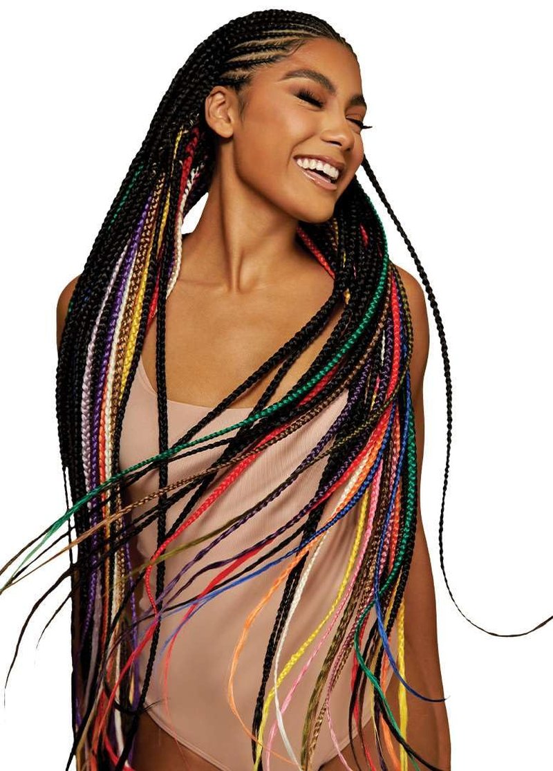 Outre X-Pression Pre-Stretched Braid 42" - 3X Braid Pack in Off Black 1B | Perfect for Braiding Styles