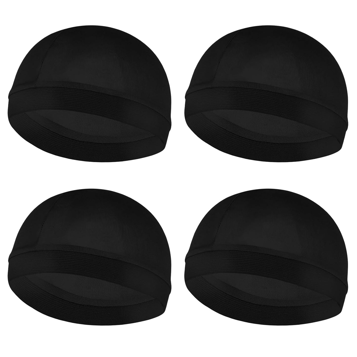 Silky Hair Bonnet for Men - Satin Wave Cap with Elastic Band | Black 360 540 720 Waves