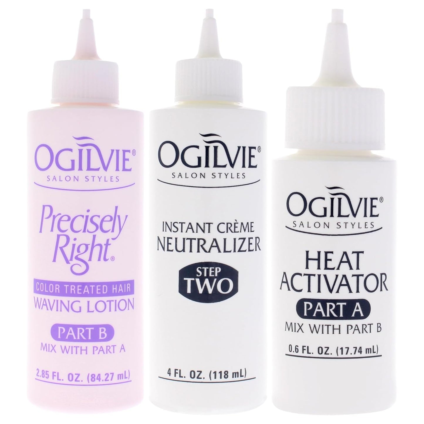 Professional Conditioning Home Perm Kit for Men & Women - Heat-Activated Formula for Normal or Hard-to-Wave Hair - 1 Application