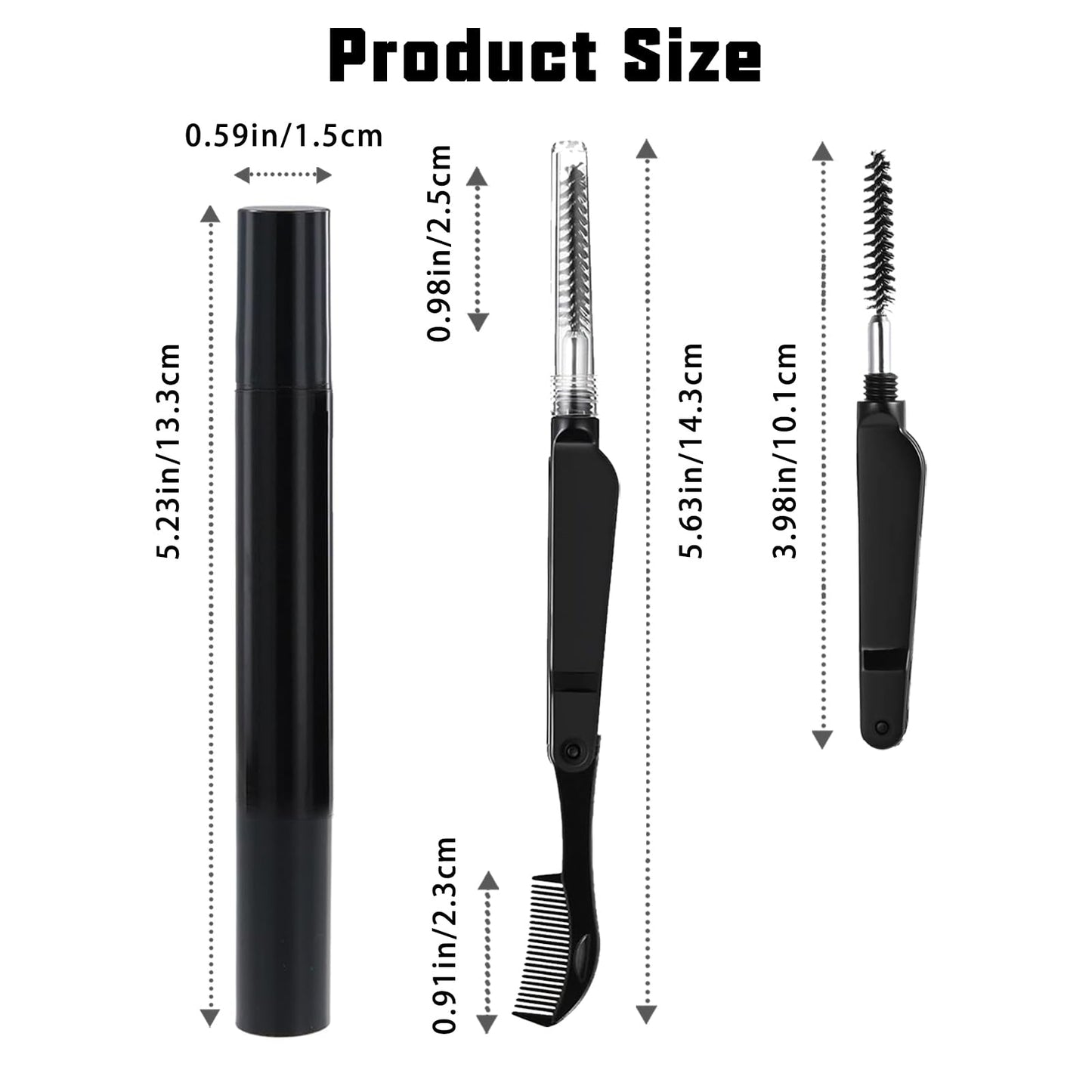 HAIOLORPRO 4PCS Beard Pen Filler and Beard Brush Double Head for Men, Beard Enhancement Barber Pencil Kit Water Proof Long Lasting Coverage, Beard Dye Filler for Eyebrow Hairline Moustache(Black)