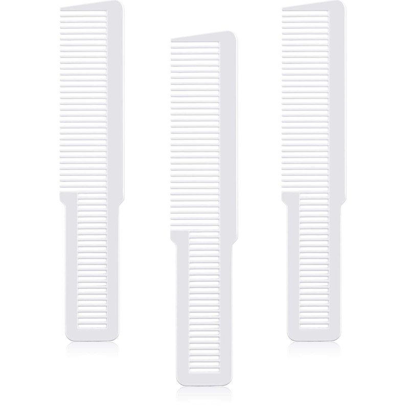 Potchen 3 Pcs Hair Cutting Comb Professional Styling Barber Clipper Comb Heat Resistant Hairstylist Accessories for Barbershops Households Home Salon Men and Women(White)