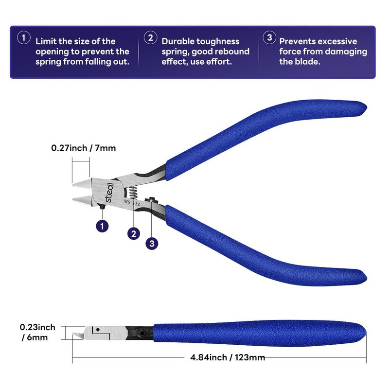 stedi Model Nipper, Ultra-thin Double-blades Nippers with Protective Case Model Hobby Making Tools for Gundam Repairing Plastic Model and Fixing