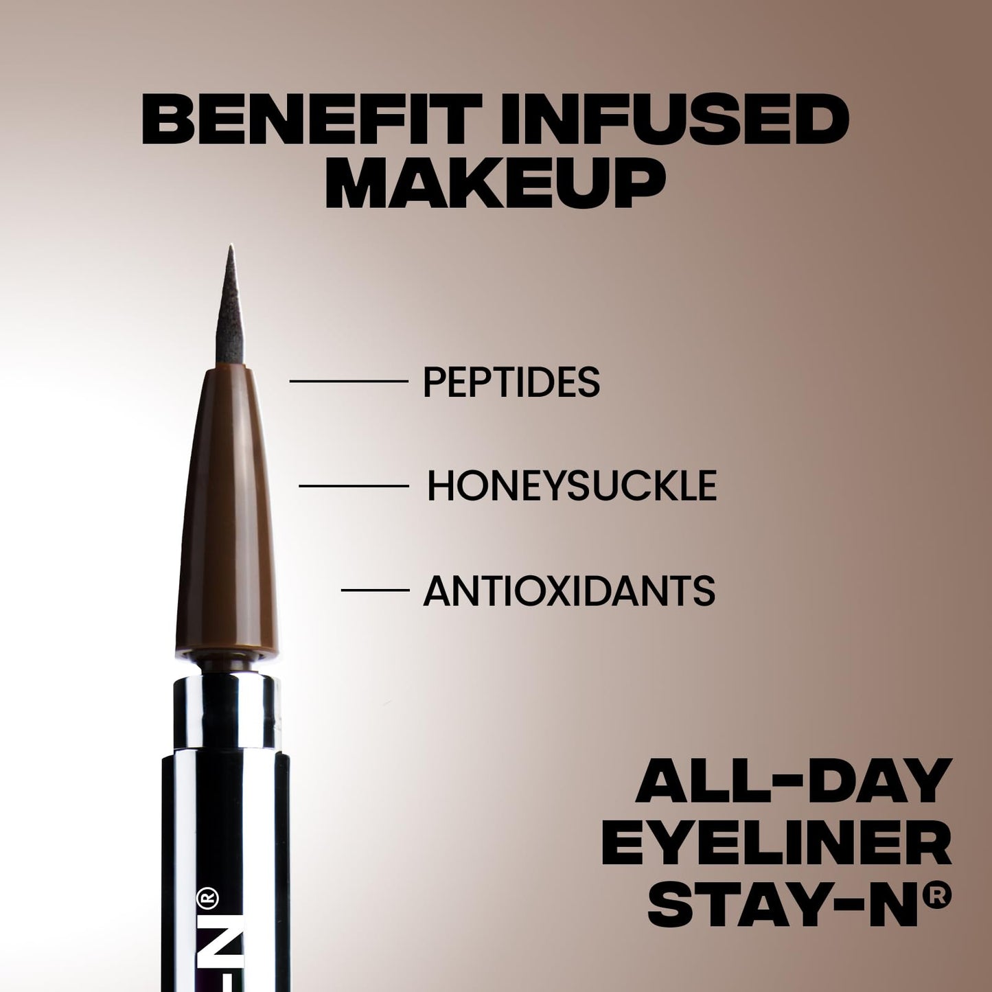 Sacheu Liquid Eyeliner STAY-N, Longwear, Smudge-Proof, Eye’m Crisp, Brown