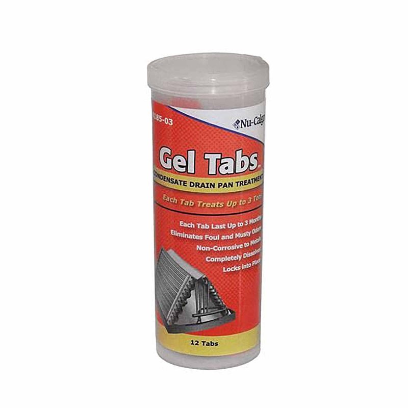 Nu-Calgon 4185-03 (12 ct. Tube) Gel 3 Ton Tabs, Single Unit White
