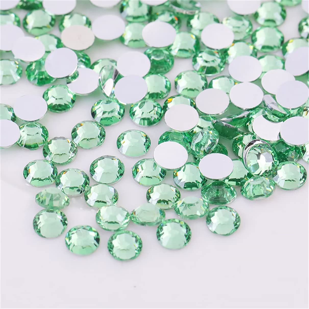 Flatback Rhinestones - 3000 Pieces SS6 2mm Clear Glass Gems for Nail Art | Aqua Blue