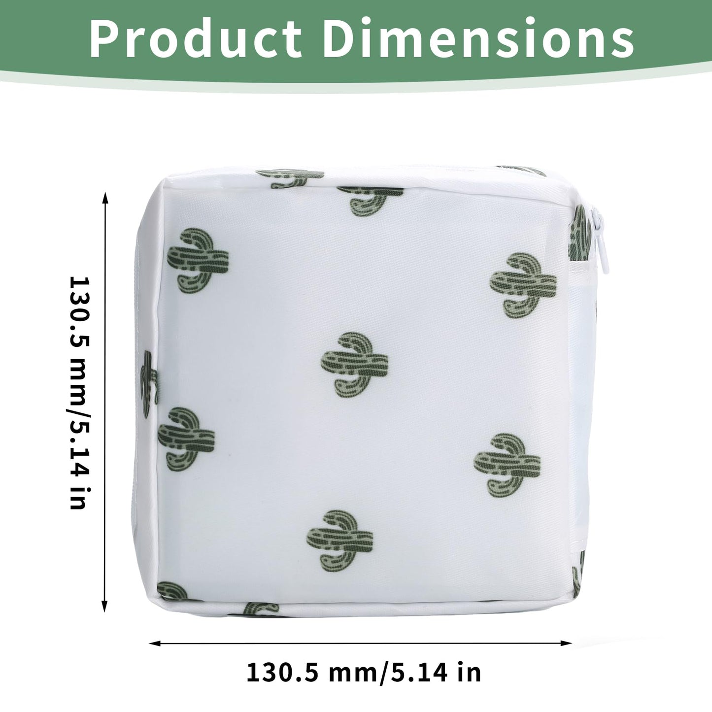 Sanitary Napkin Storage Bag for Purse - Portable Period Bag for Teen Girls & Women - Small Tampon Holder Case & Feminine Product Organizer - Privacy Pouch for Menstrual Supplies(White)