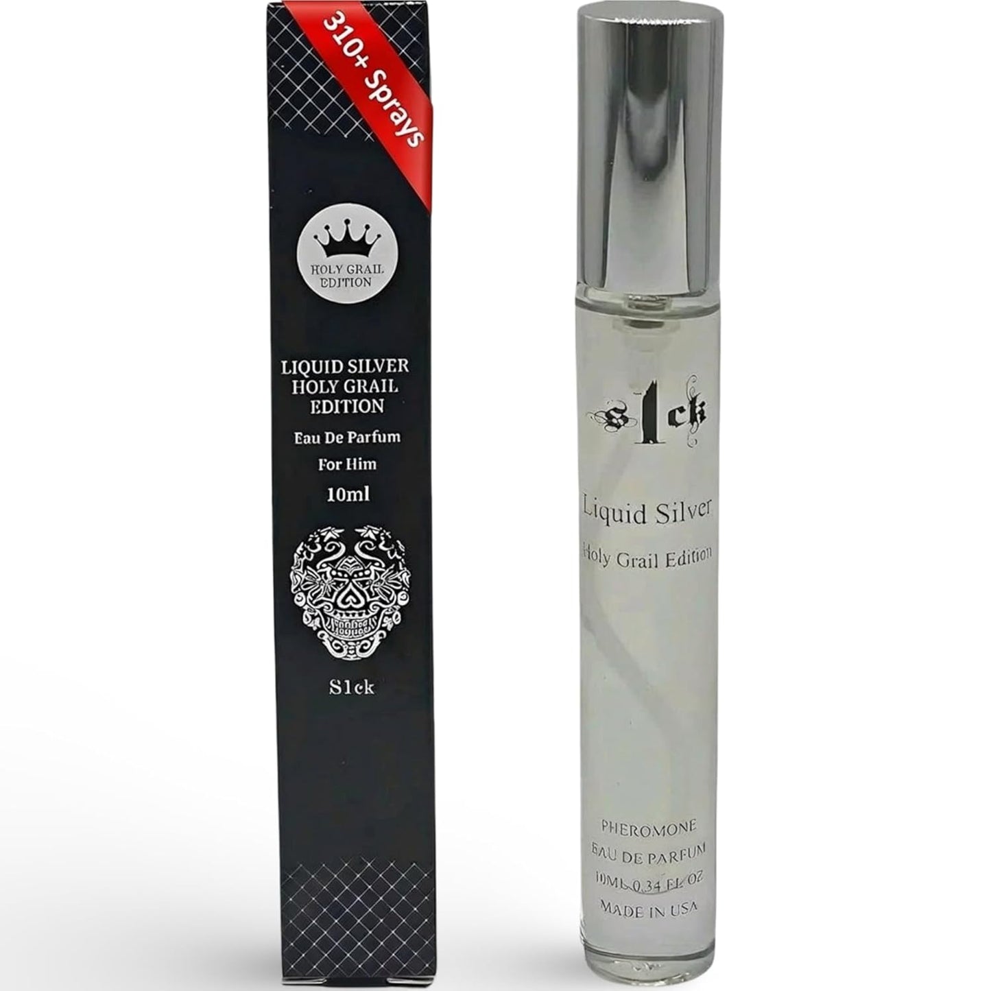 Liquid Silver Pheromone Cologne for Men - USA-Made Bold Strength Scent | Lasting Attraction Spray