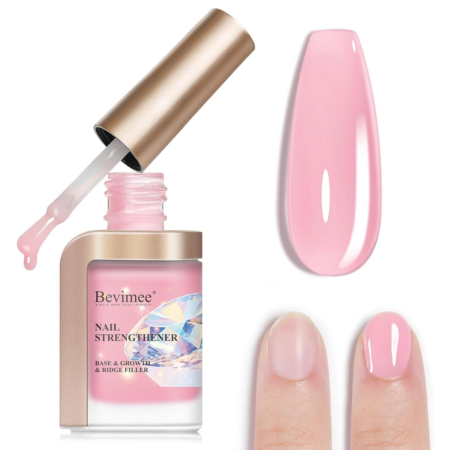 Nail Strengthener - Quick Dry Hardener for Weak & Damaged Nails | Extra Strong Growth Polish 12ML