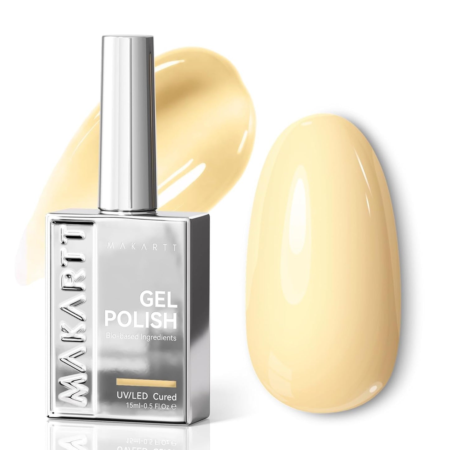 Milky White Gel Nail Polish - Hema-Free Neutral Jelly | 15ML Soak Off UV LED for DIY Home Manicure