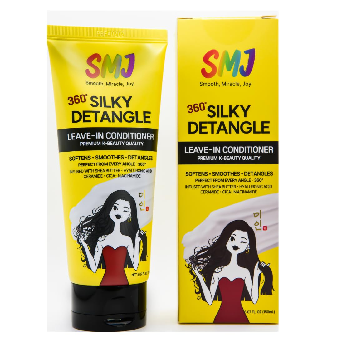 360° Silky Detangle Leave-In Conditioner - Easy Slip & Moisture Control | Lightweight Cream for Braids & Natural Hair | 5.07 FL OZ