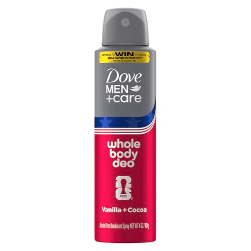 Dove Men+Care Aluminum-Free Whole Body Deodorant Spray - Vanilla & Cocoa, 4 oz