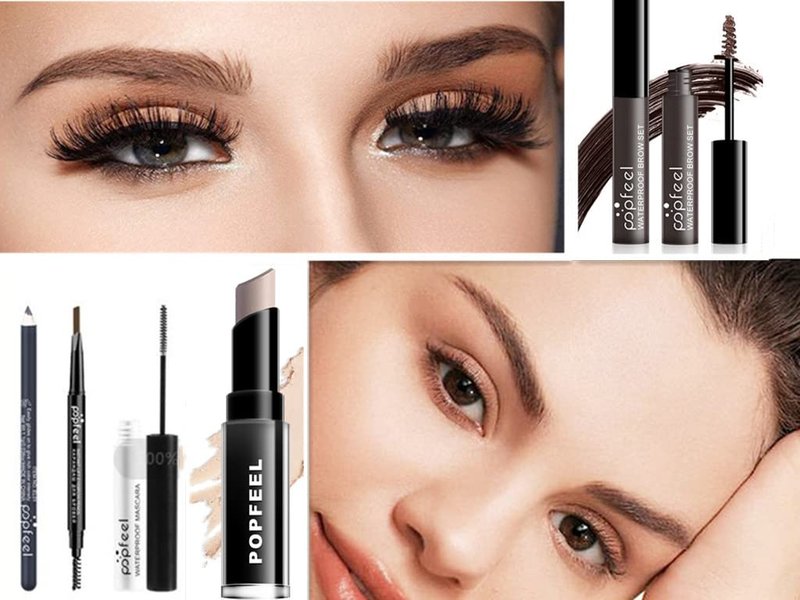 Makeup Kit for Women - Naked Shimmer Eyeshadow Palette, Waterproof Eyeliner & Mascara, Lipstick & Foundation Set | Medium to Dark Skin