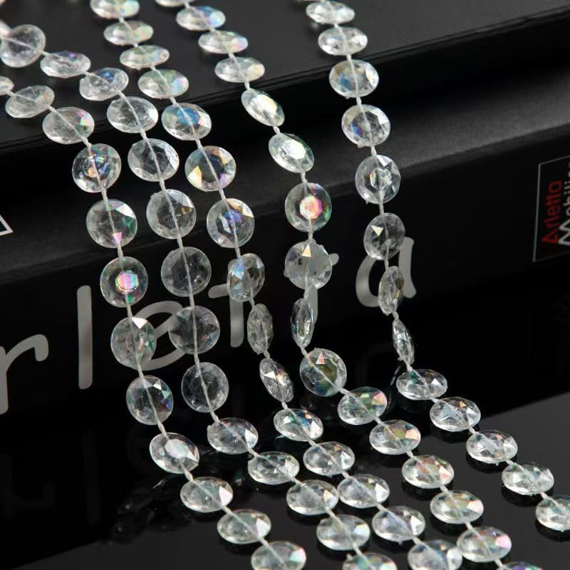99ft Iridescent Crystal Beads Garland for Party & Wedding Decor