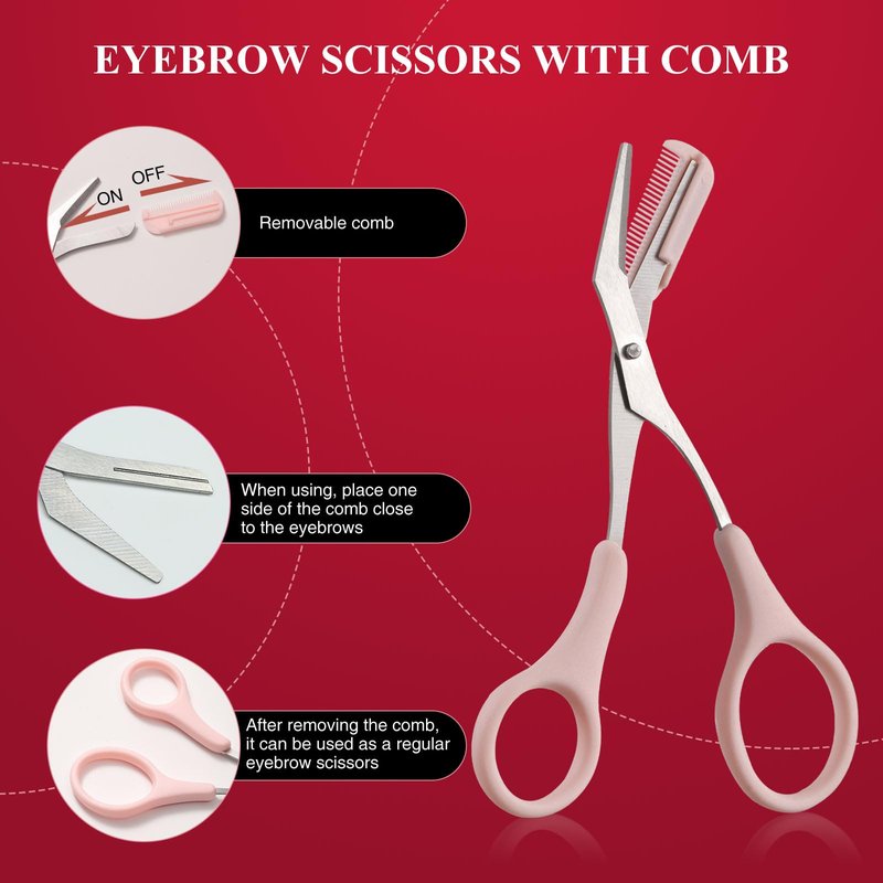 SWEET VIEW 48pcs Dermaplan Razor Kit for Women Face and Eyebrow with Brow Scissor, Facial Microblades Shaver Tool