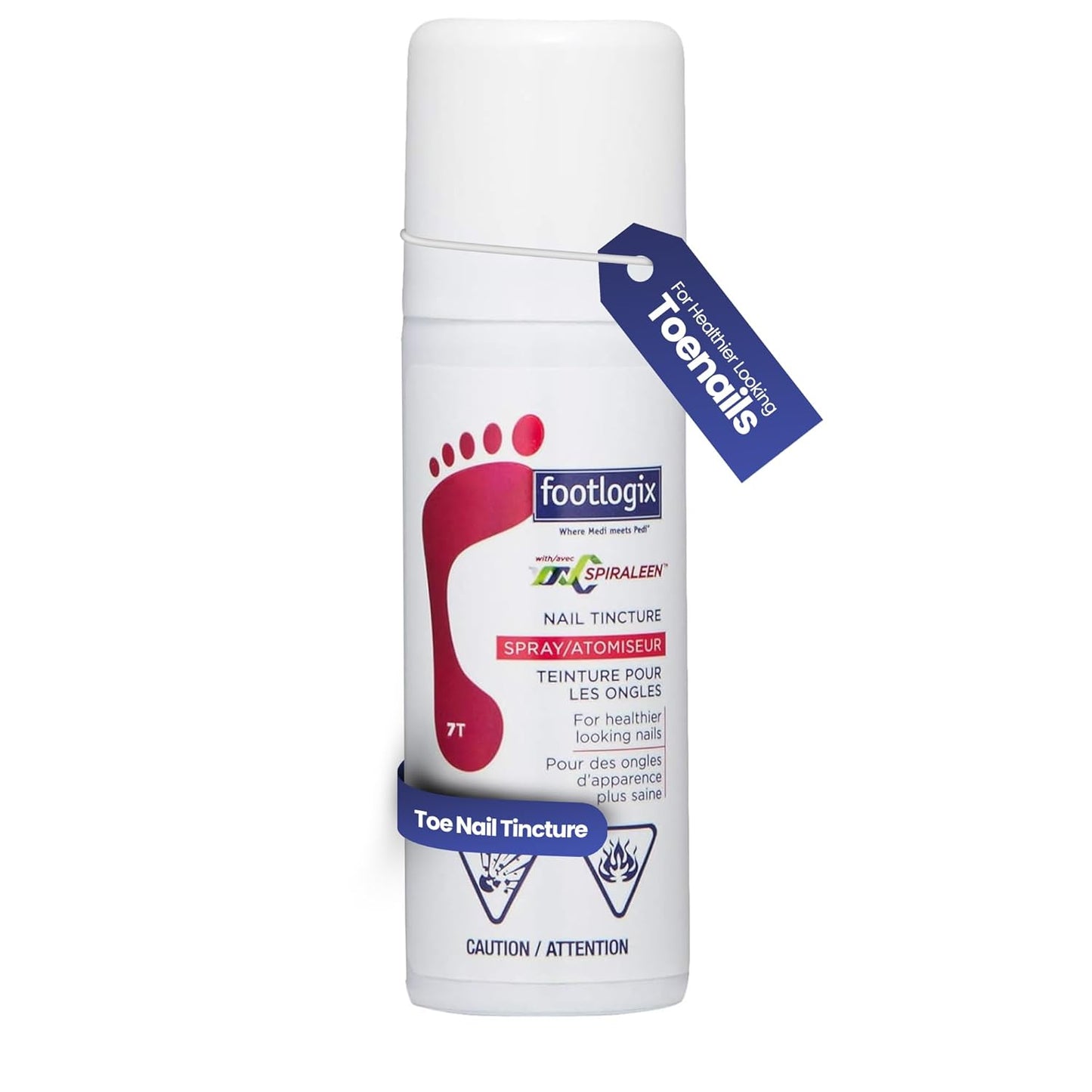 FOOTLOGIX Nail Tincture Spray - Spiraleen Formula for Healthy Nails | 1.55 Fl Oz