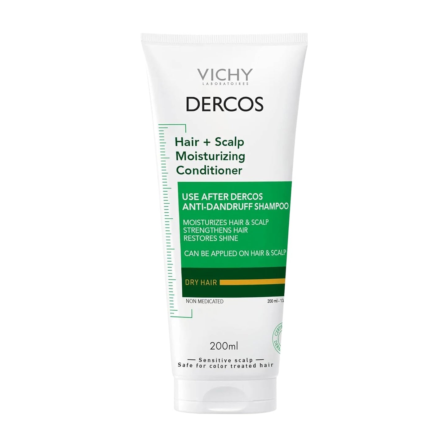 VICHY Dercos Hair & Scalp Moisturizing Conditioner - Glycerin & Niacinamide Formula | 6.7 Fl Oz