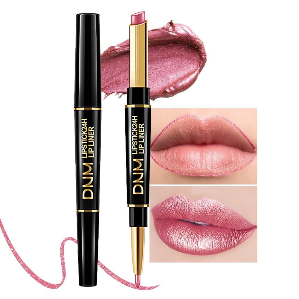 Chestnut Nude Brown Matte Lip Liner & Lipstick Set - Long Lasting, Waterproof, Smudge Proof | Antique Rose