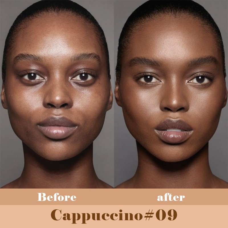 Liquid Concealer for Older Women - Full Coverage Under Eye Brightener | Lightweight, Waterproof, Vegan - 09 Cappuccino