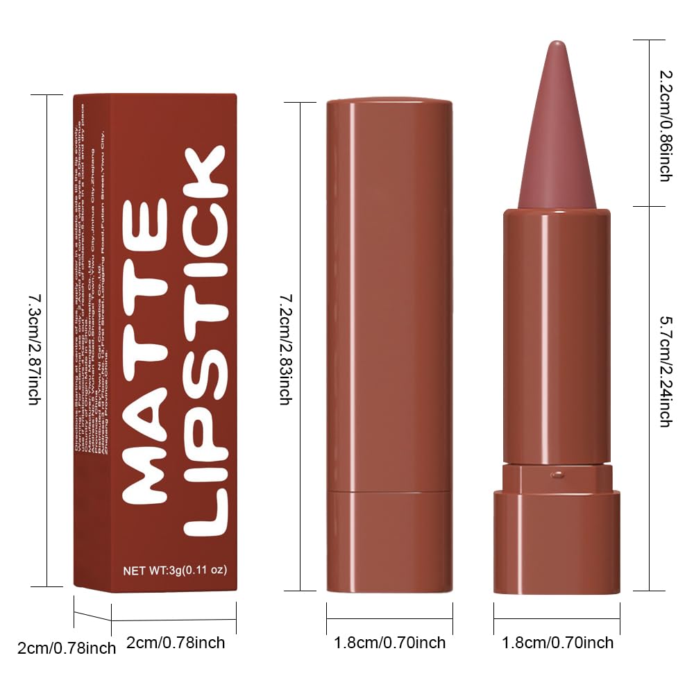BINGBRUSH 2-in-1 Gradient Lip Liner & Lipstick Combo - Matte Waterproof Lip Pencil Set | Smudge-Proof Ombre Contour (6 Colors)