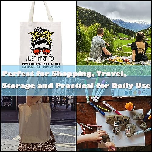 GJTIM True Crime Makeup Bag - Beige Tote for Crime Show Fans