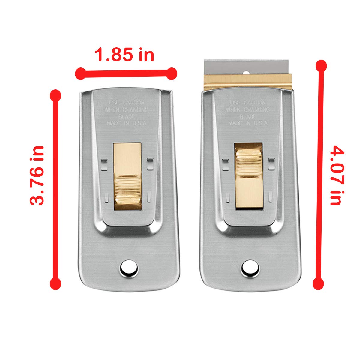 WEUPE Razor Blade Scraper Tools (Set of 2), Window Scraper, Glass Cooktop Scraper & Paint Scraper, Car Decal, Sticker and Glue Remover Razor Holder with 10 Replaceable Single Edge Blades