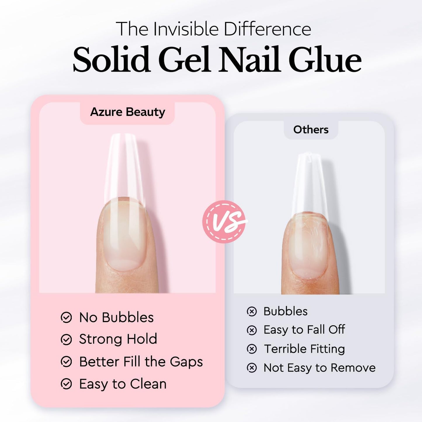 Solid Nail Glue Gel - 30g Clear Hard Gel for Acrylic Nails | Super Strong UV Cured for DIY Nail Art