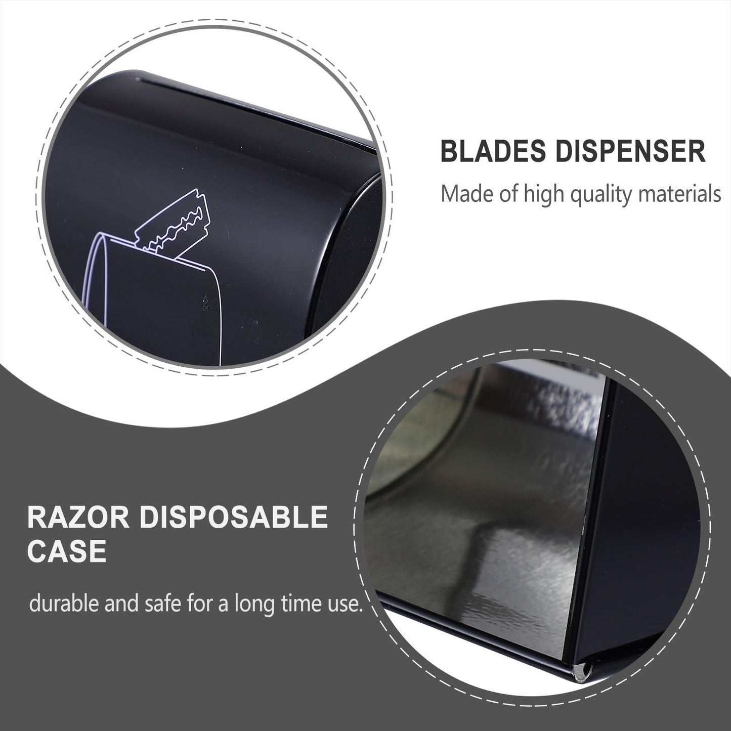 Uonlytech 2Pcs Razor Blade Disposal Container Safe Storage Box for Barber Shop Double Edge Blades Disposal Case Compact 2.55X1.77X2.04In