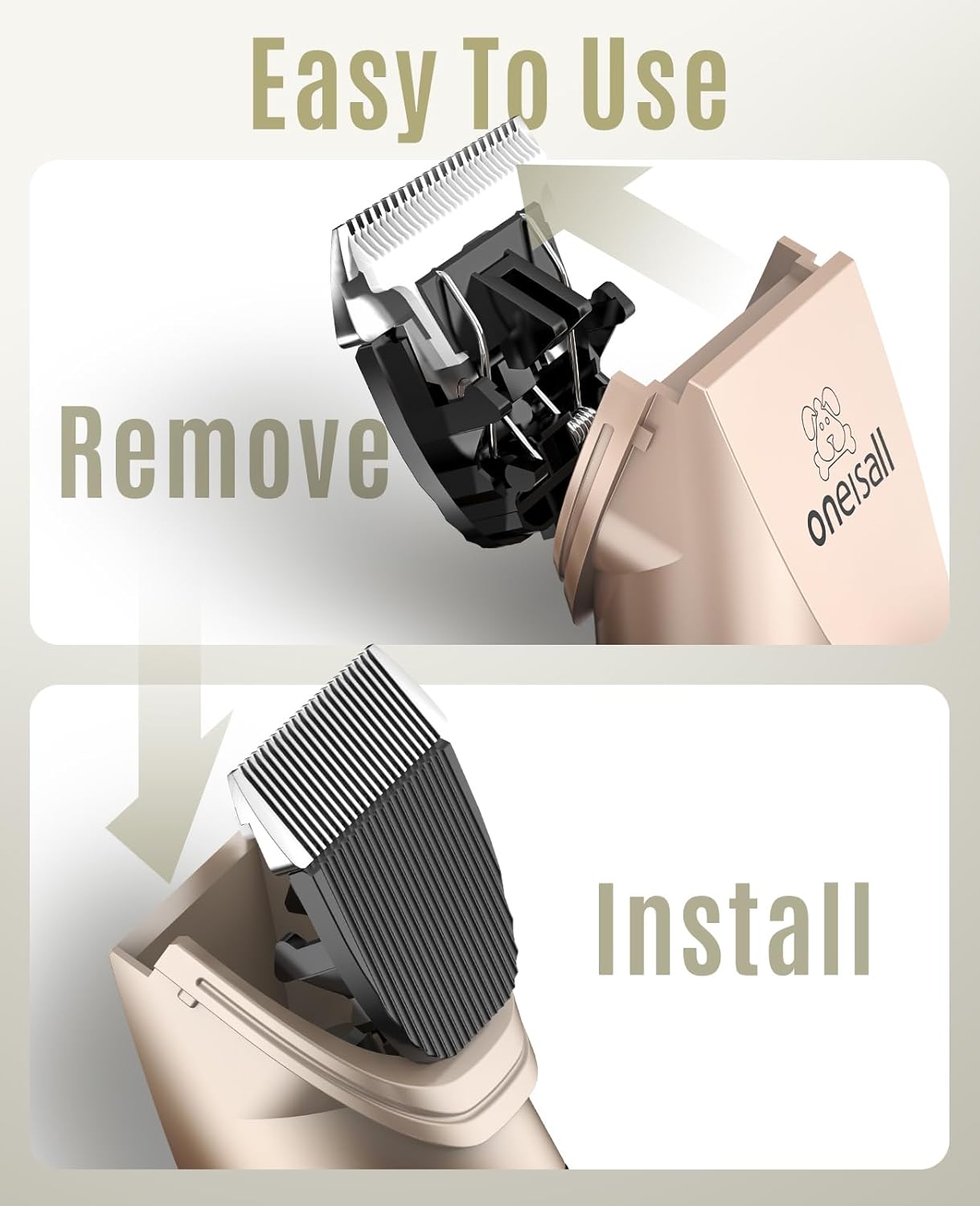 Low Noise Dog and Cat Clippers Replacement Blade - Quiet, Durable Design