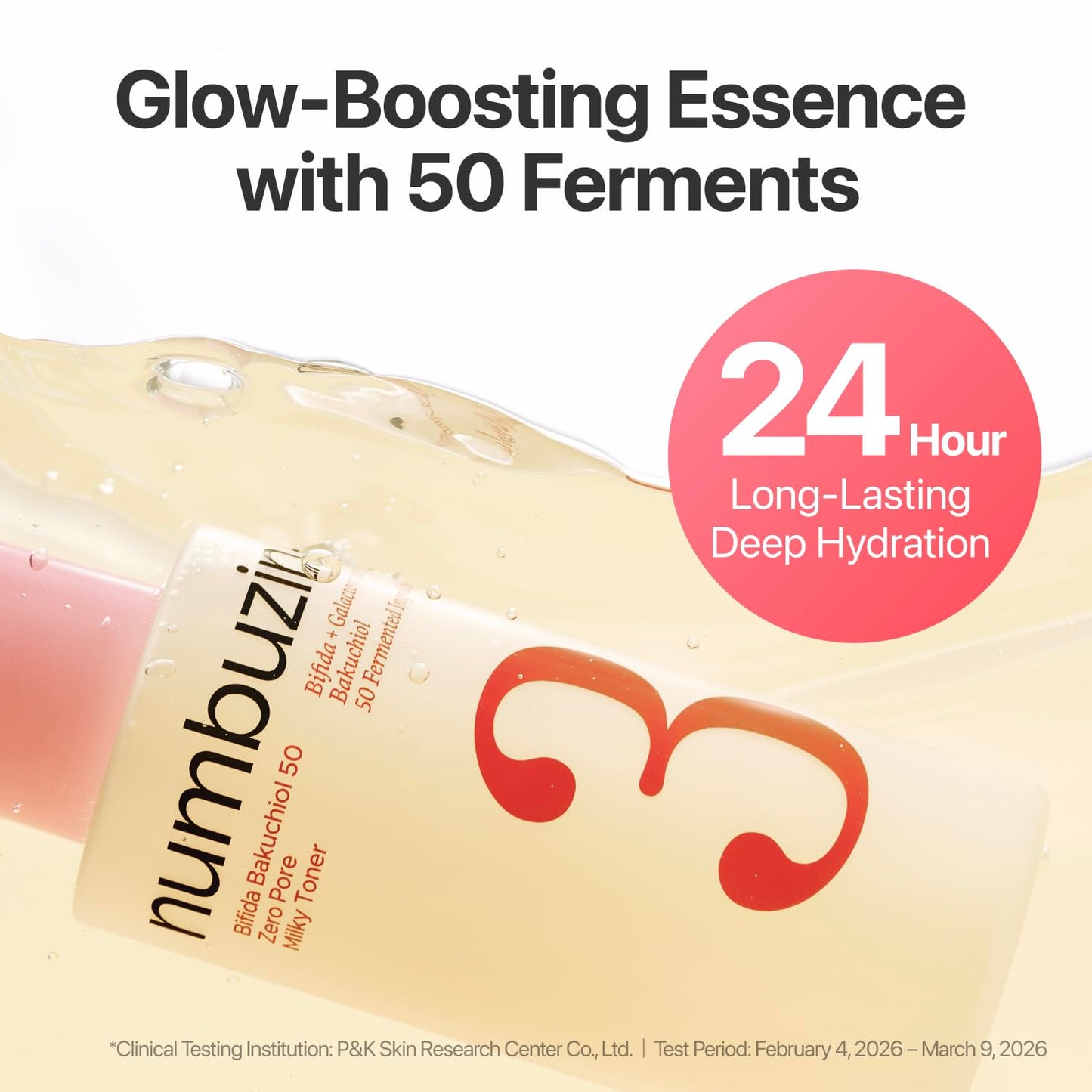 numbuzin No.3 Bifida Bakuchiol 50 Ferments Milky Toner – Hydrating Toner for Pores, Uneven Texture & Dark Spots, Barrier Boosting with Kojic Acid, for Sensitive Skin, 6.76 fl oz