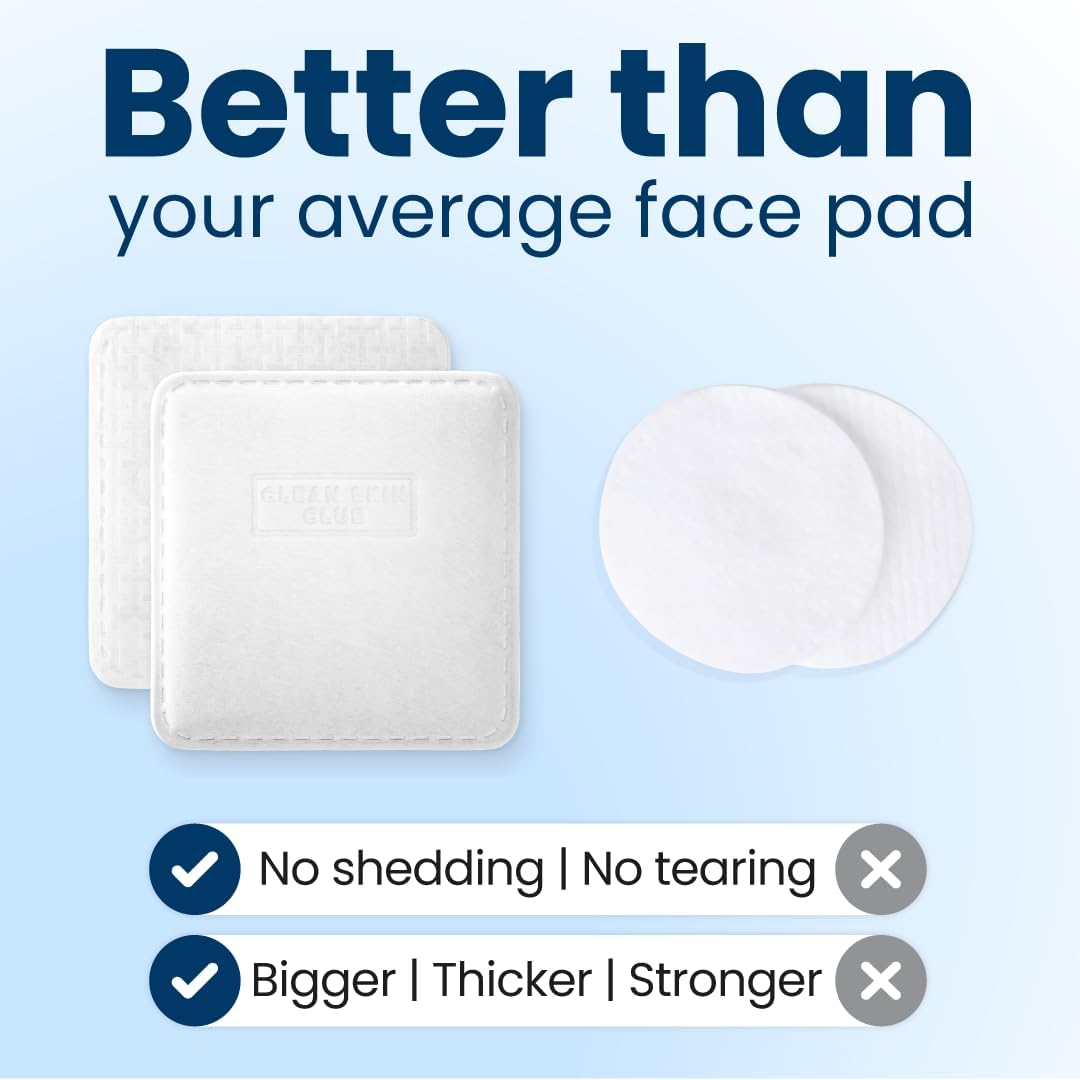 Clean Skin Club Clean² Pads 2.0 - Ultra Soft Organic Disposable Face Pads | Textured Triple Layers, No Shedding or Tearing